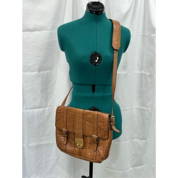 Ralph Lauren brown leather crossbody messenger bag | Sz OS - Picture 2 of 7